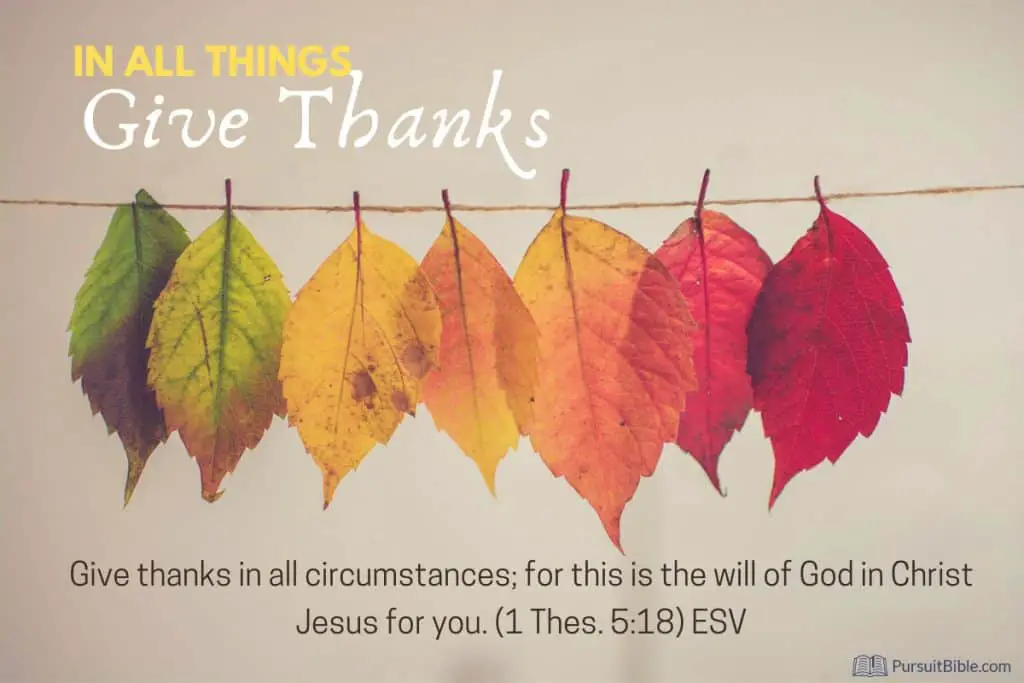 Give thanks in all circumstances
